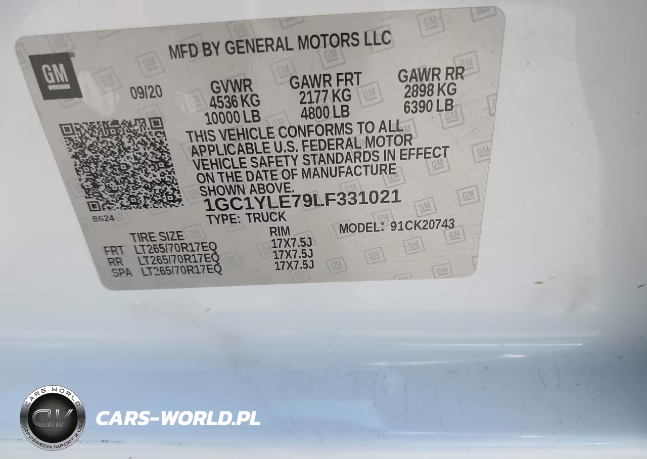 2020 Chevrolet Silverado 2500Hd 4Wd Standard Bed Wt VIN:1GC1YLE79LF331021 - 9