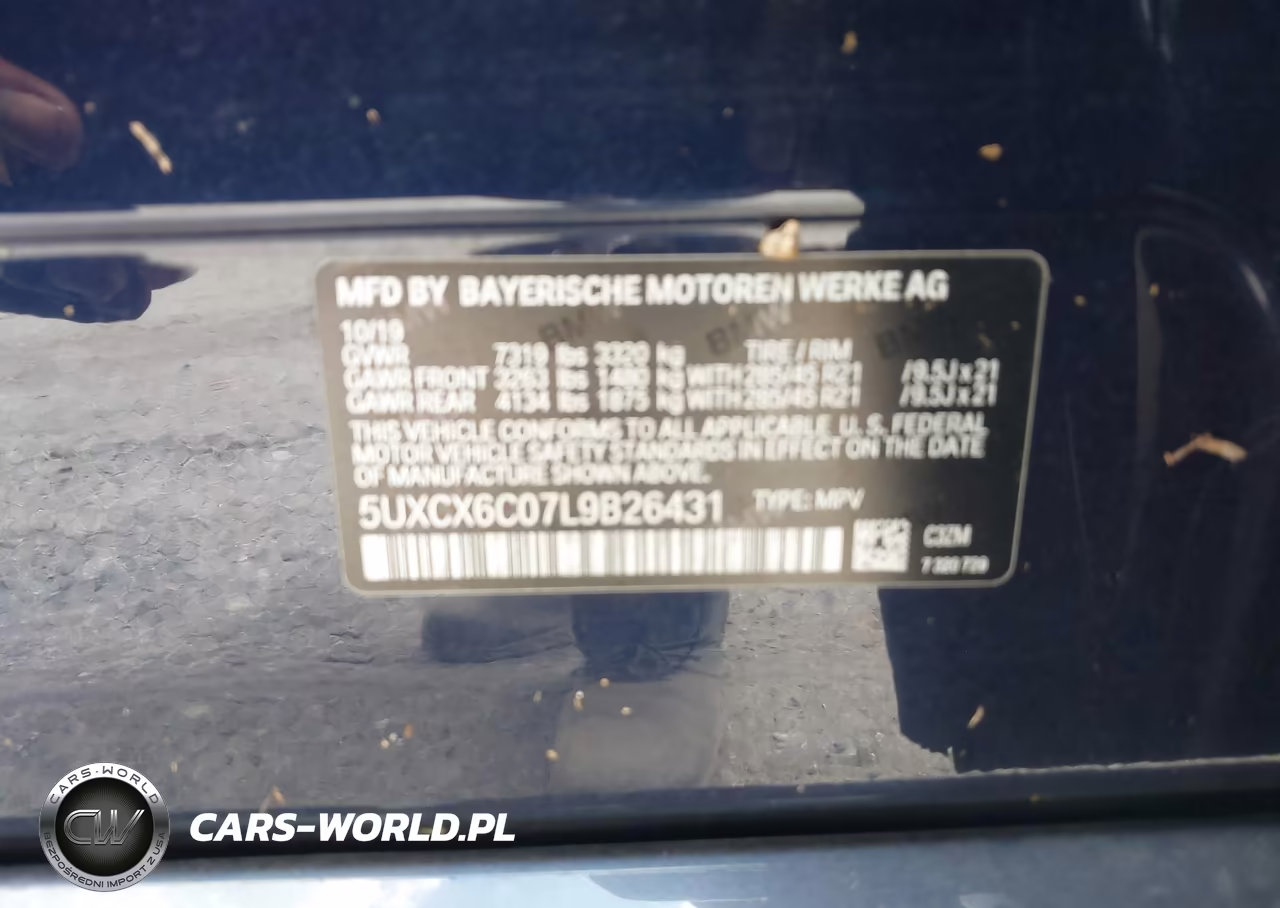 2020 BMW X7 M50I VIN:5UXCX6C07L9B26431 - 9