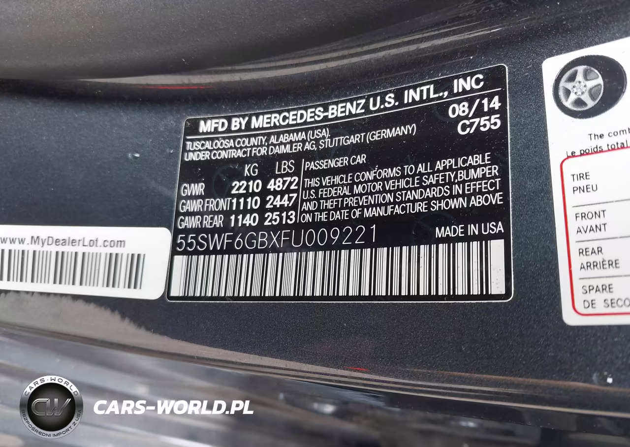 2015 Mercedes-Benz C 400 4Matic VIN:55SWF6GBXFU009221 - 9
