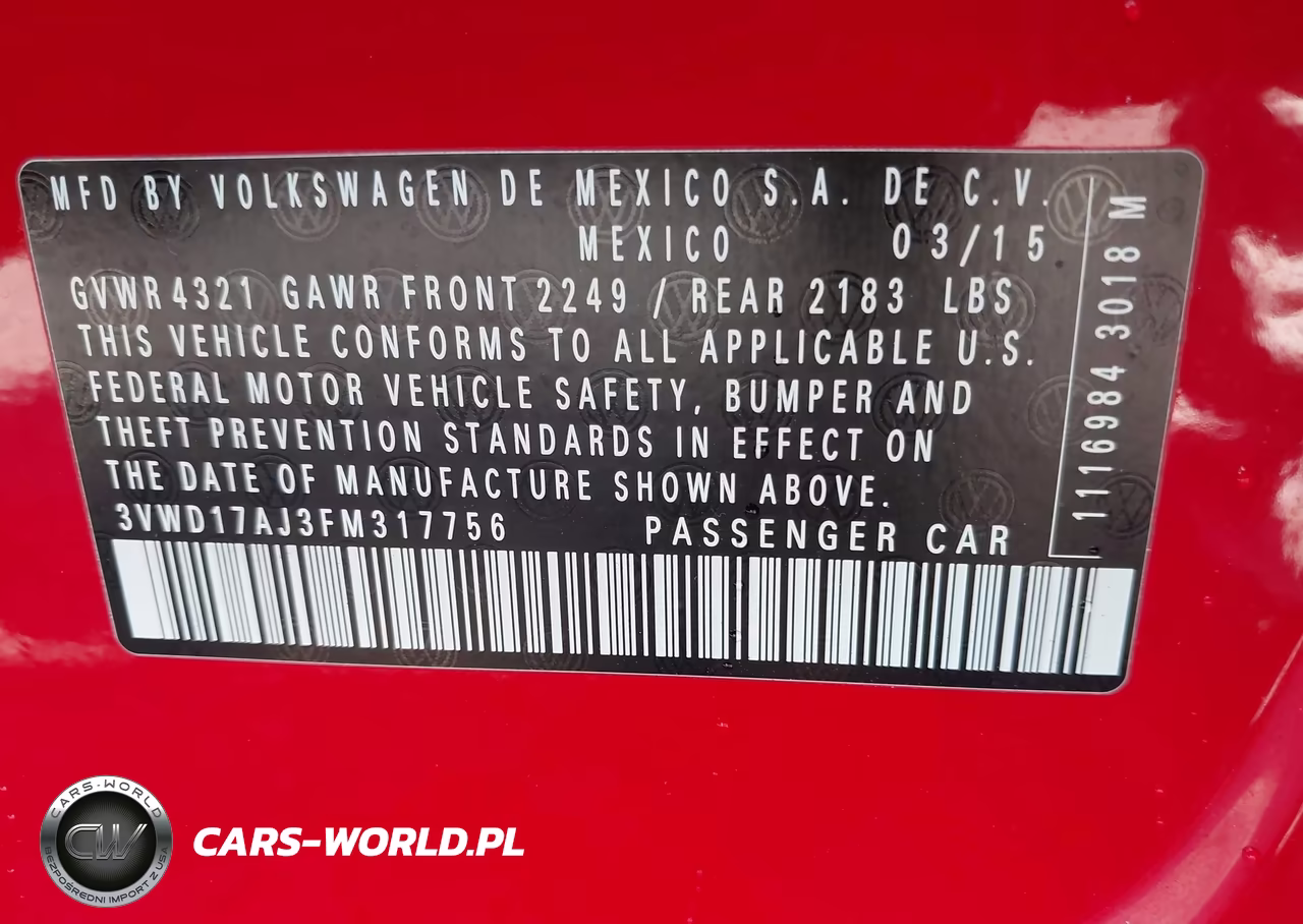 2015 Volkswagen Jetta 1.8T Se VIN:3VWD17AJ3FM317756 - 9