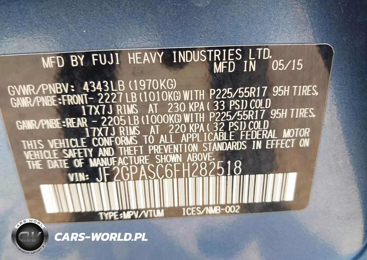 2015 Subaru Xv Crosstrek 2.0I Limited VIN:JF2GPASC6FH282518 - 9