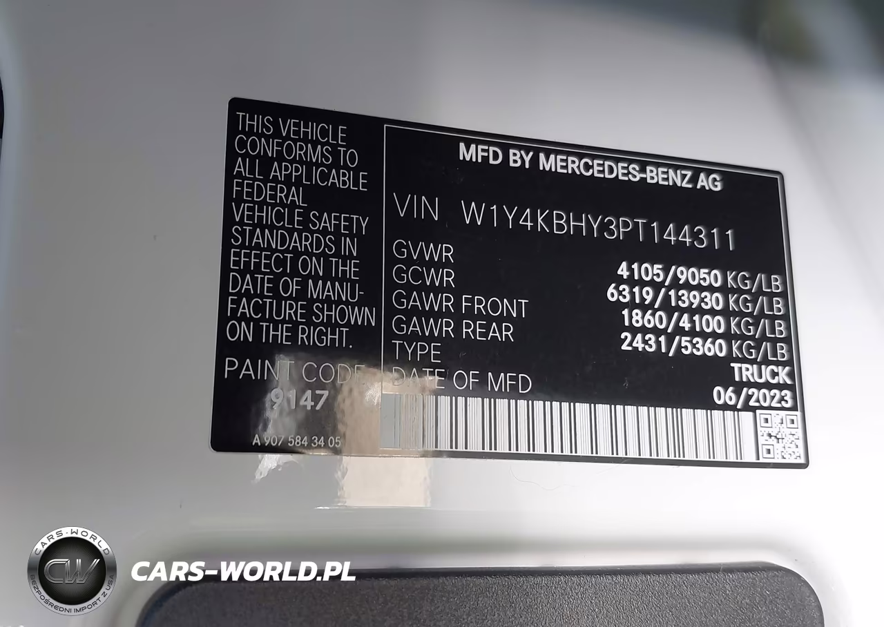 2023 Mercedes-Benz Sprinter 2500 Standard Roof 4-Cyl Diesel VIN:W1Y4KBHY3PT144311 - 9