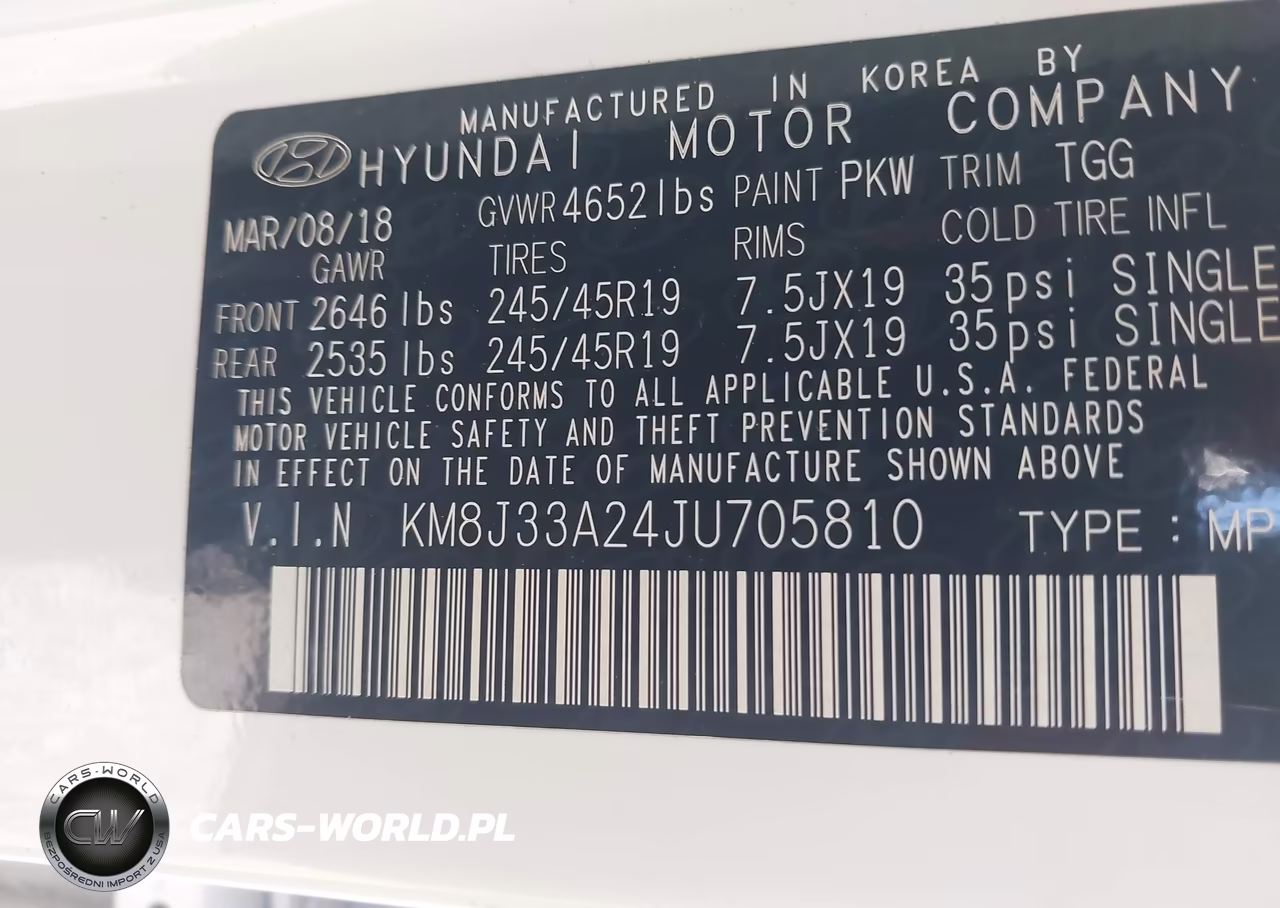 2018 Hyundai Tucson Value VIN:KM8J33A24JU705810 - 9