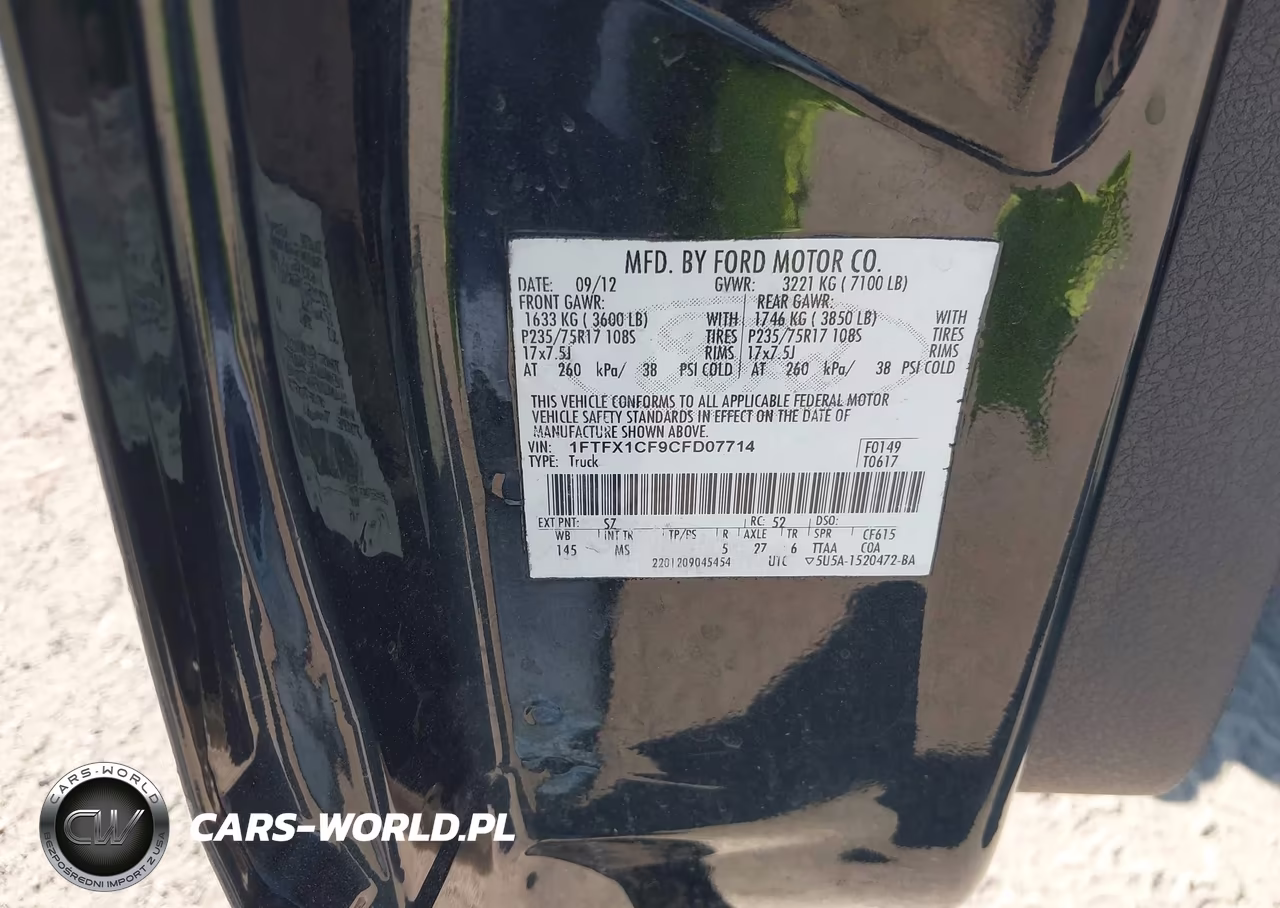 FORD F-150 VIN:1FTEW1CW2AFD86980 - 9
