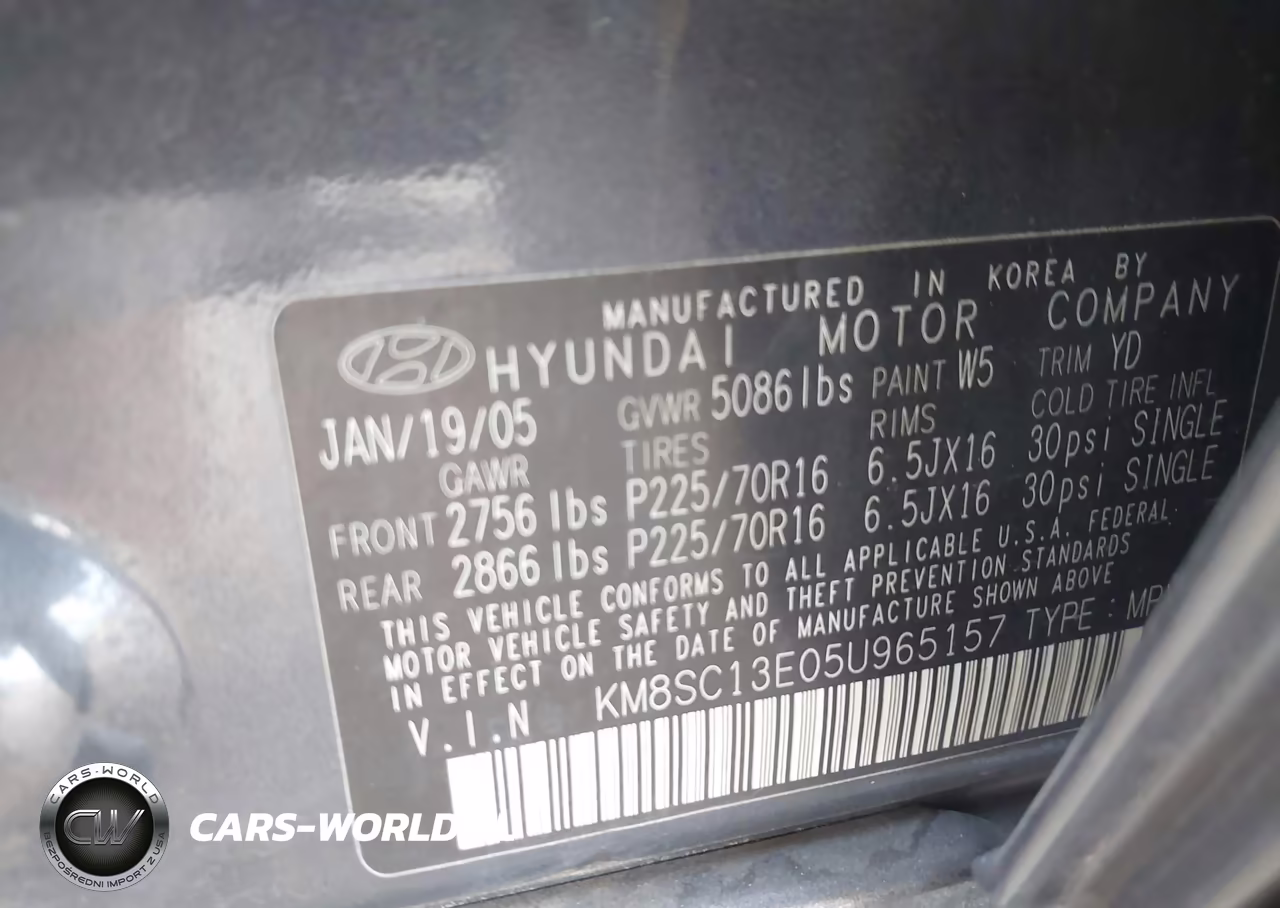 2005 Hyundai Santa Fe Gls-Lx VIN:KM8SC13E05U965157 - 9