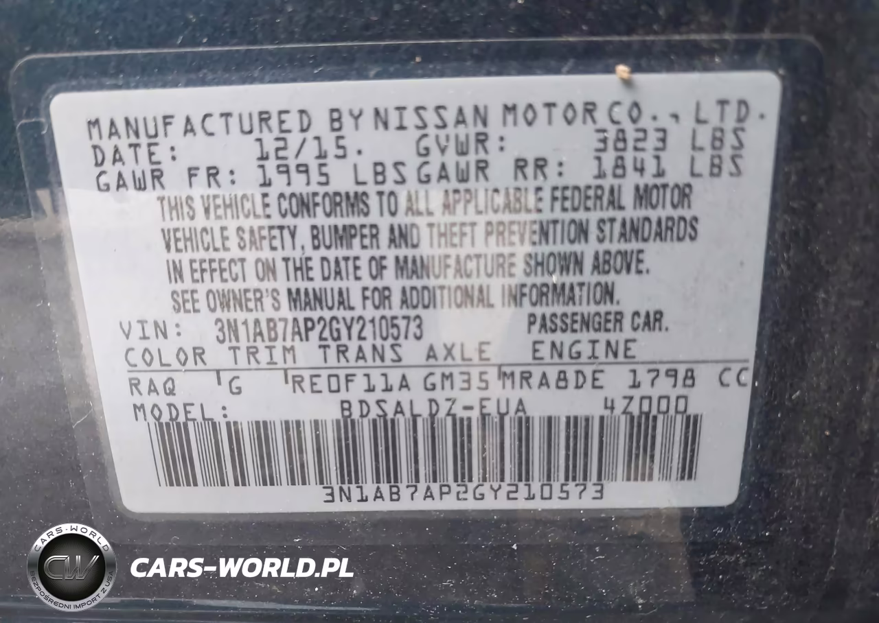 2016 Nissan Sentra Fe+ S-S-Sl-Sr-Sv VIN:3N1AB7AP2GY210573 - 9