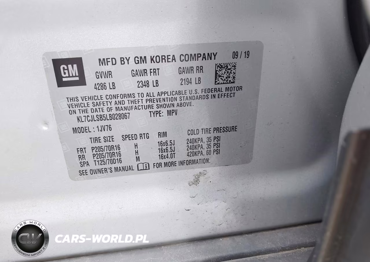 2020 Chevrolet Trax Fwd Lt VIN:KL7CJLSB5LB028067 - 9