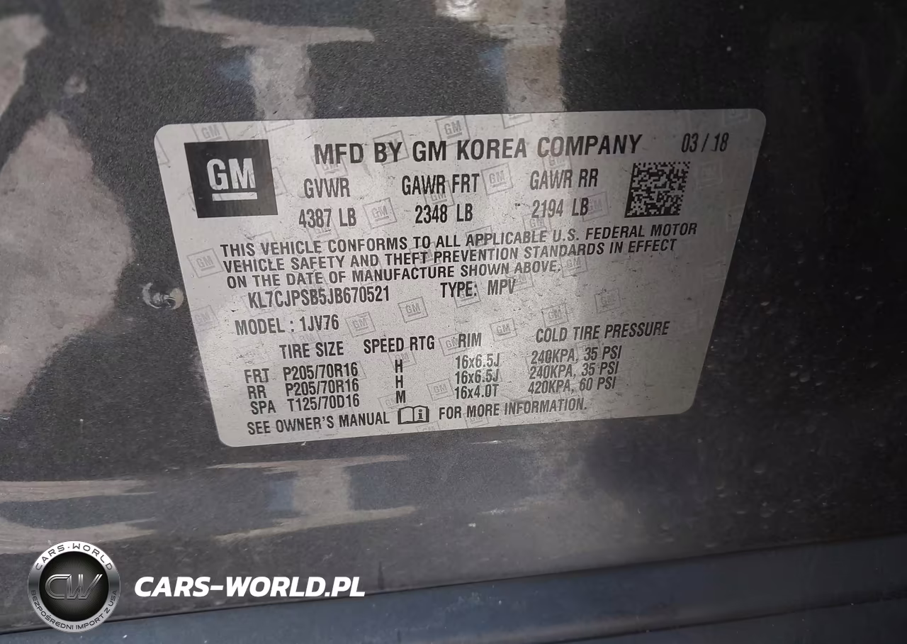 2018 Chevrolet Trax Lt VIN:KL7CJPSB5JB670521 - 9