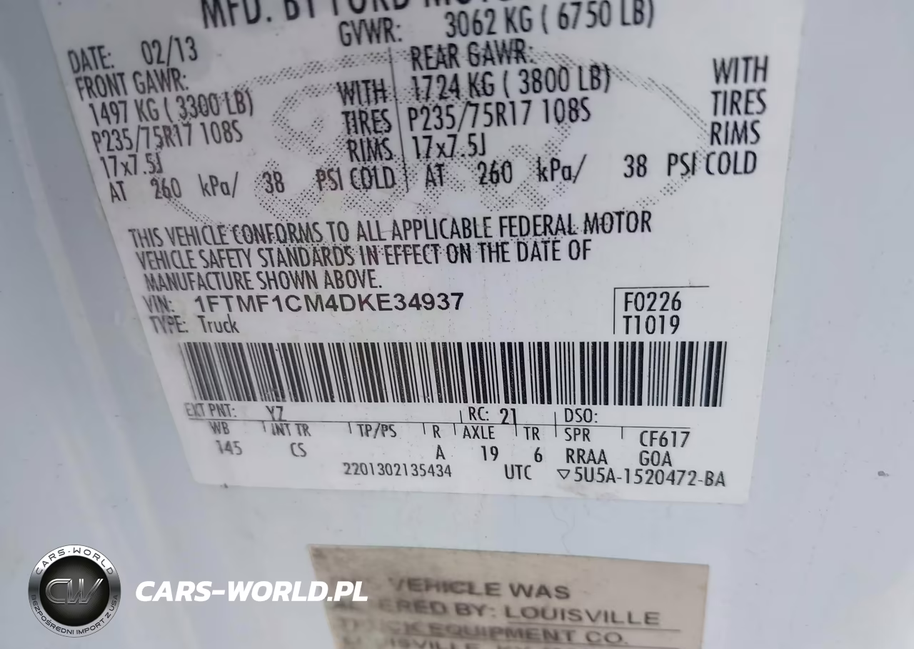 2013 Ford F-150 Xl VIN:1FTMF1CM4DKE34937 - 9