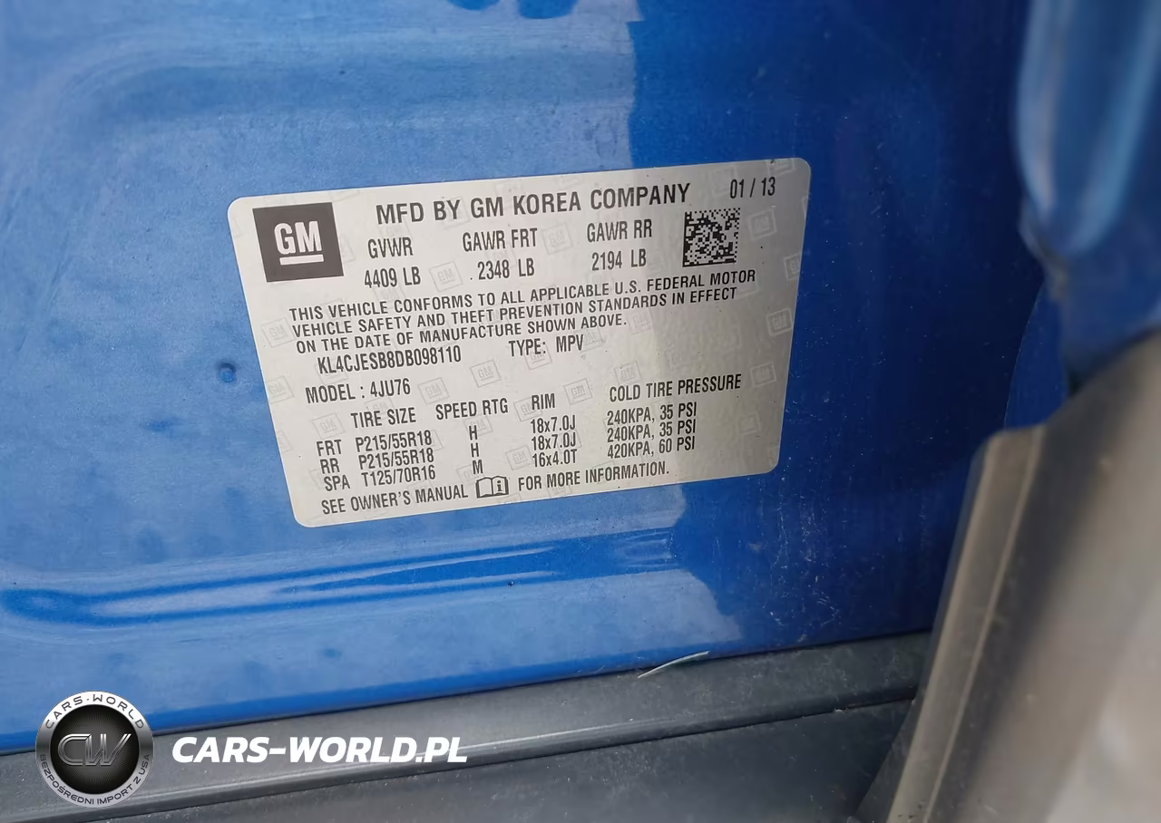 2013 Buick Encore VIN:KL4CJESB8DB098110 - 9