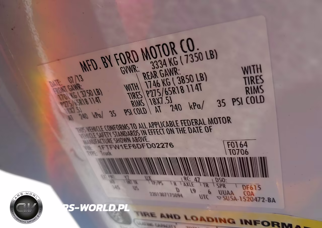 2013 Ford F-150 Xlt VIN:1FTFW1EF6DFD02276 - 9