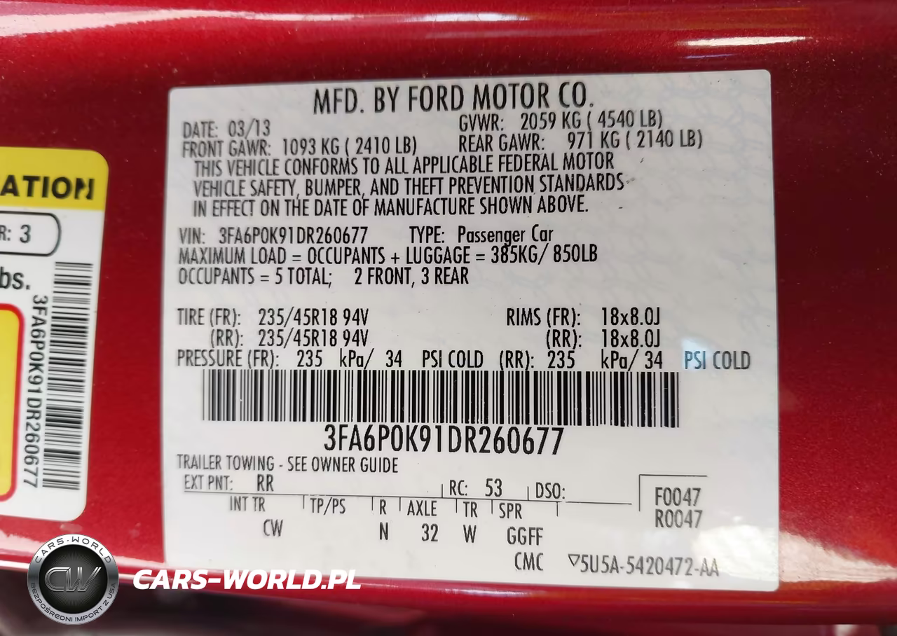 2013 Ford Fusion Titanium VIN:3FA6P0K91DR260677 - 9