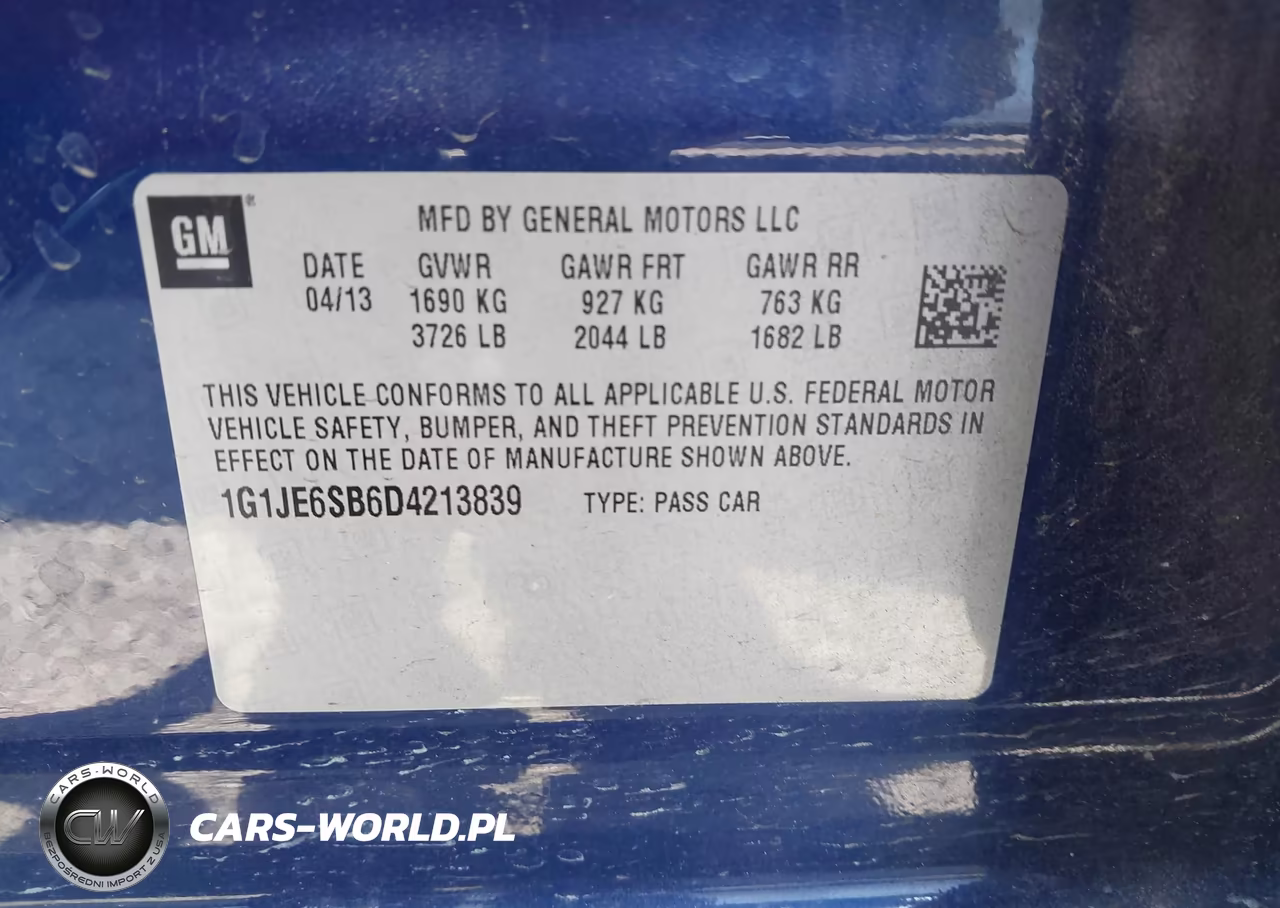 2013 Chevrolet Sonic Ltz Auto VIN:1G1JE6SB6D4213839 - 9