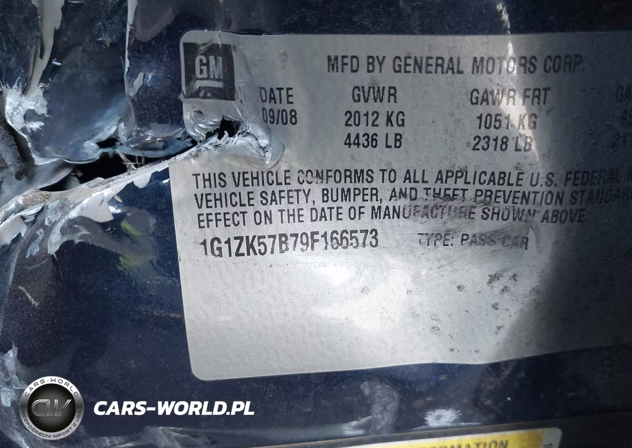 2009 Chevrolet Malibu Ltz VIN:1G1ZK57B79F166573 - 9