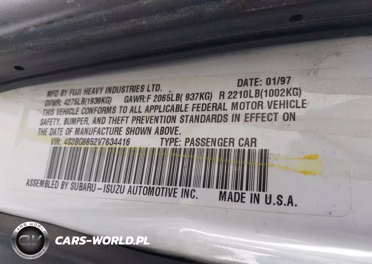 1997 Subaru Legacy Outback-Outback Limited VIN:4S3BG6852V7634416 - 9