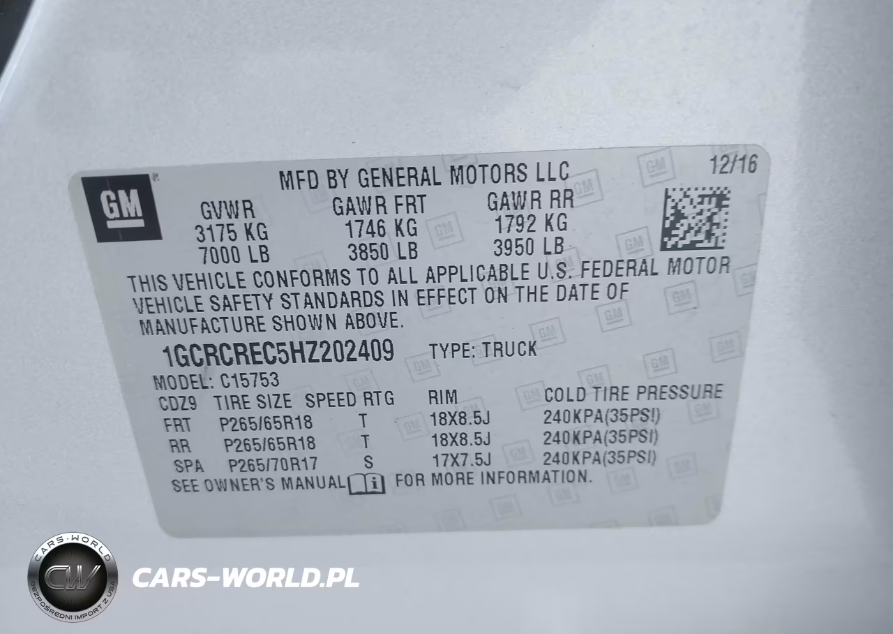 2017 Chevrolet Silverado 1500 1Lt VIN:1GCRCREC5HZ202409 - 9
