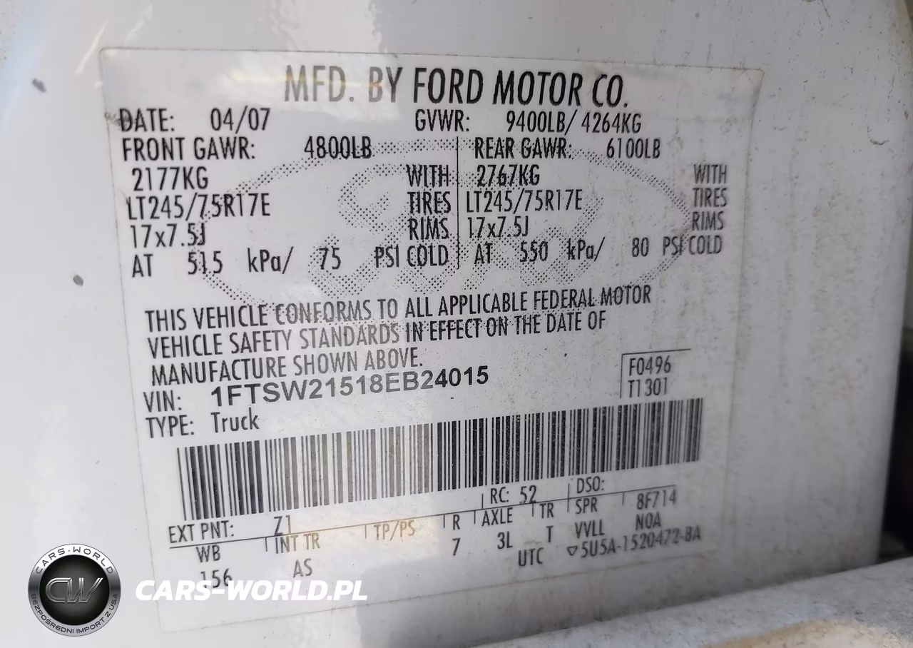 2008 Ford F-250 Xl VIN:1FTSW21518EB24015 - 9