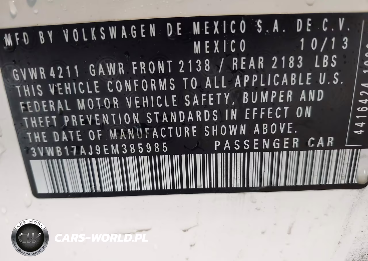 2014 Volkswagen Jetta 1.8T Se VIN:3VWB17AJ9EM385985 - 9
