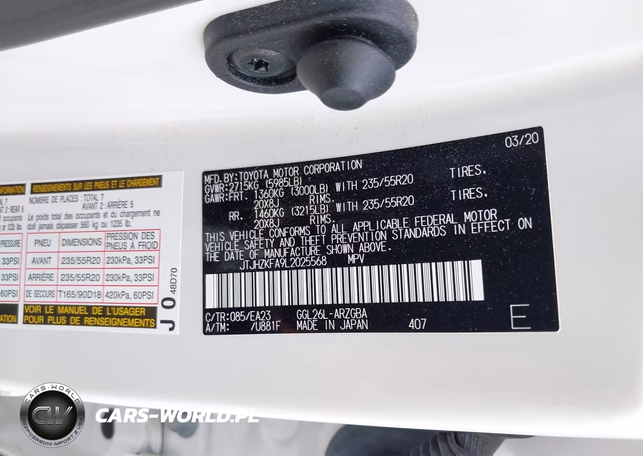 2020 Lexus Rx 350L VIN:JTJHZKFA9L2025568 - 9