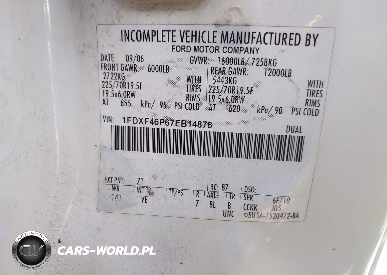 2007 Ford F450 Super Duty VIN:1FDXF46P67EB14876 - 8