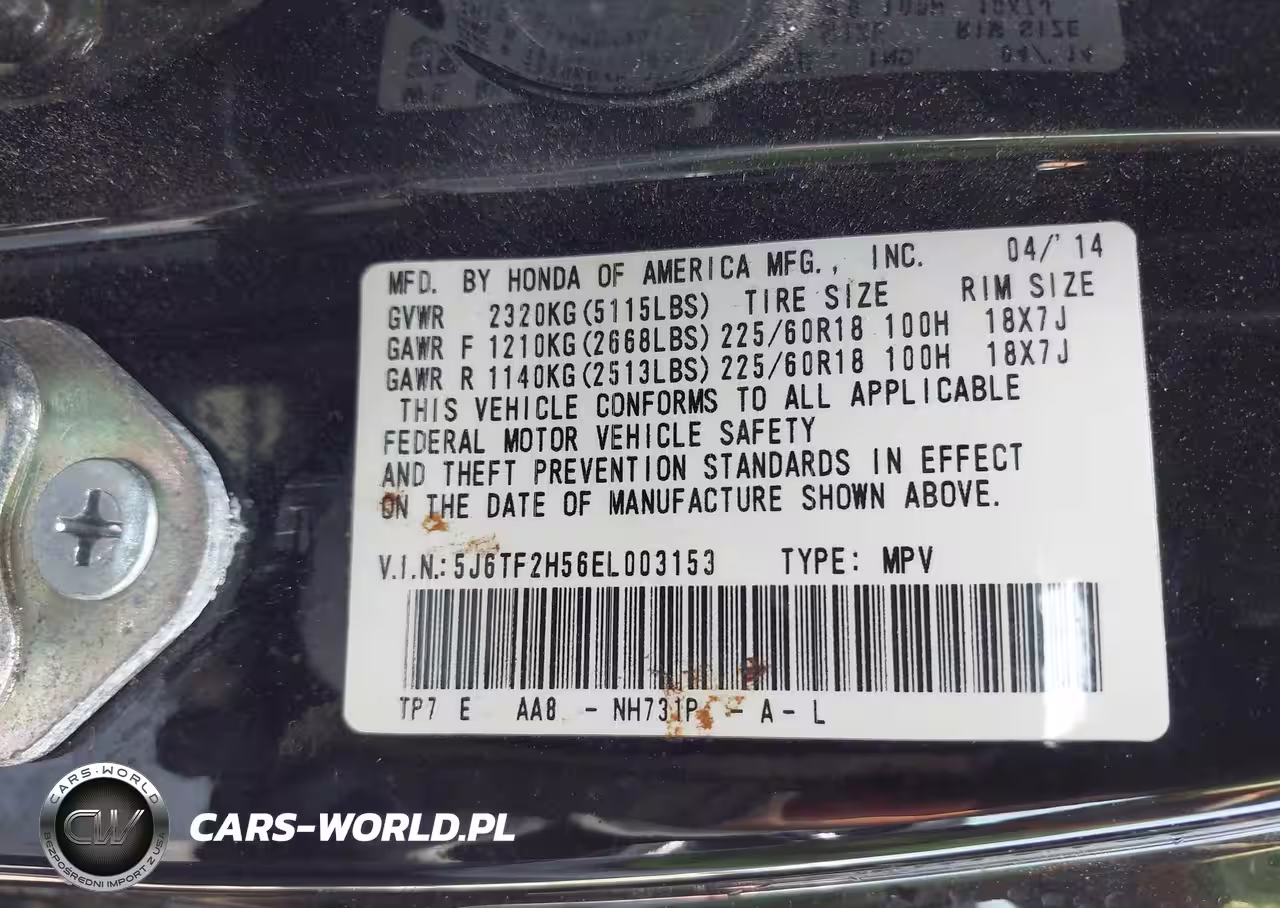 2014 Honda Crosstour Exl VIN:5J6TF2H56EL003153 - 9