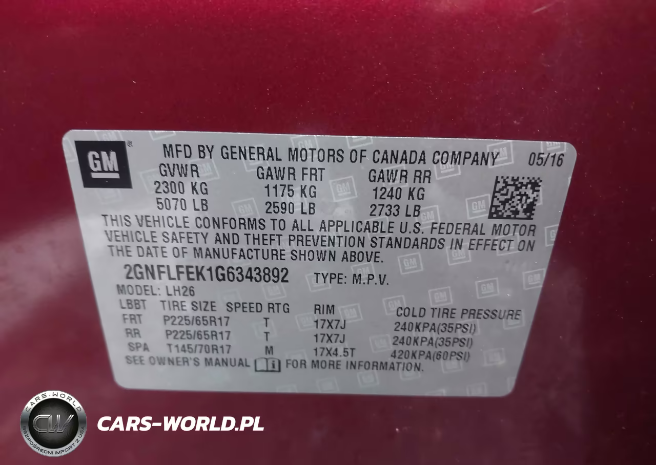 2016 Chevrolet Equinox Lt VIN:2GNFLFEK1G6343892 - 9