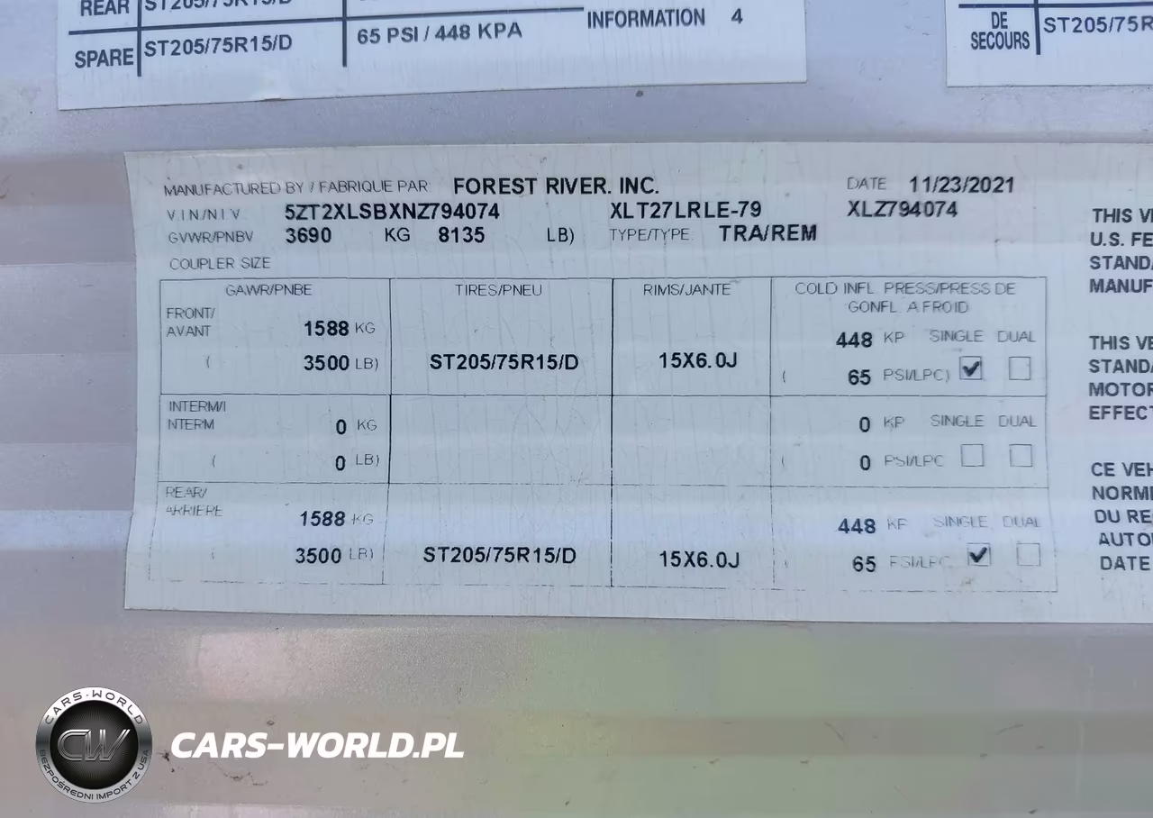 2022 Forest River Xlr Toy Hauler VIN:5ZT2XLSBXNZ794074 - 9
