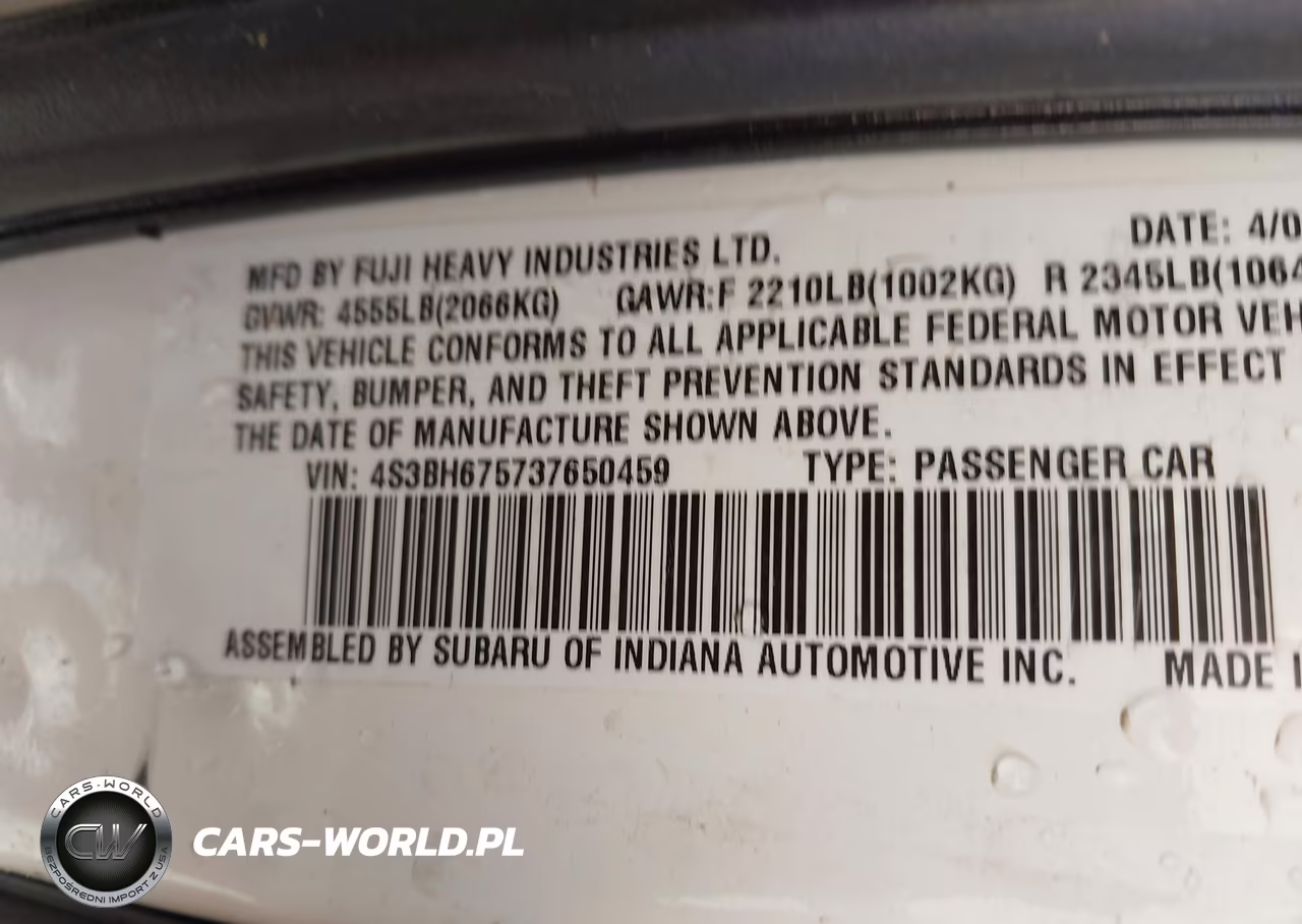 2003 Subaru Legacy Outback Awp VIN:4S3BH675737650459 - 9