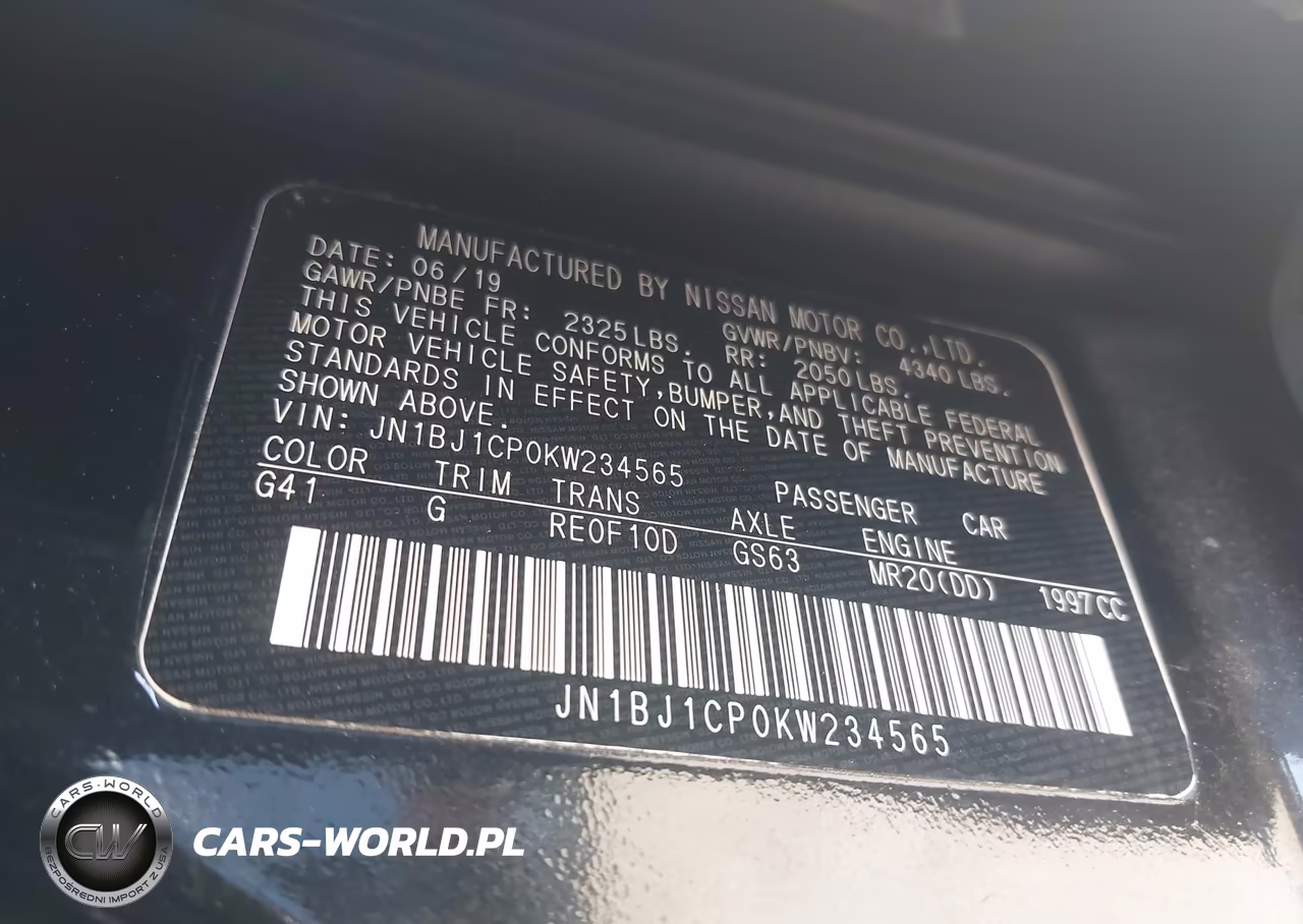 2019 Nissan Rogue Sport Sv VIN:JN1BJ1CP0KW234565 - 9