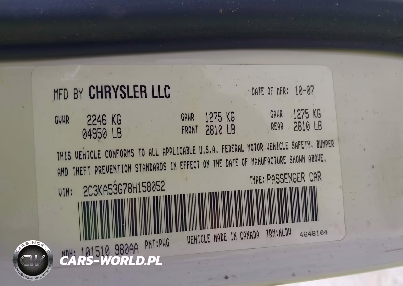 2008 Chrysler 300 Touring VIN:2C3KA53G78H158052 - 9