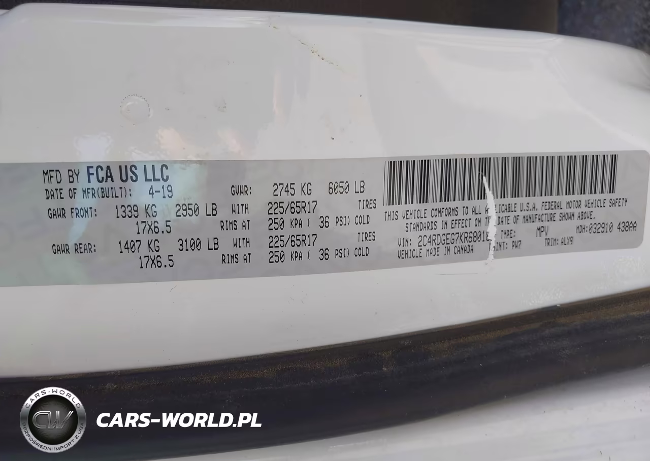 2019 Dodge Grand Caravan Gt VIN:2C4RDGEG7KR680188 - 9