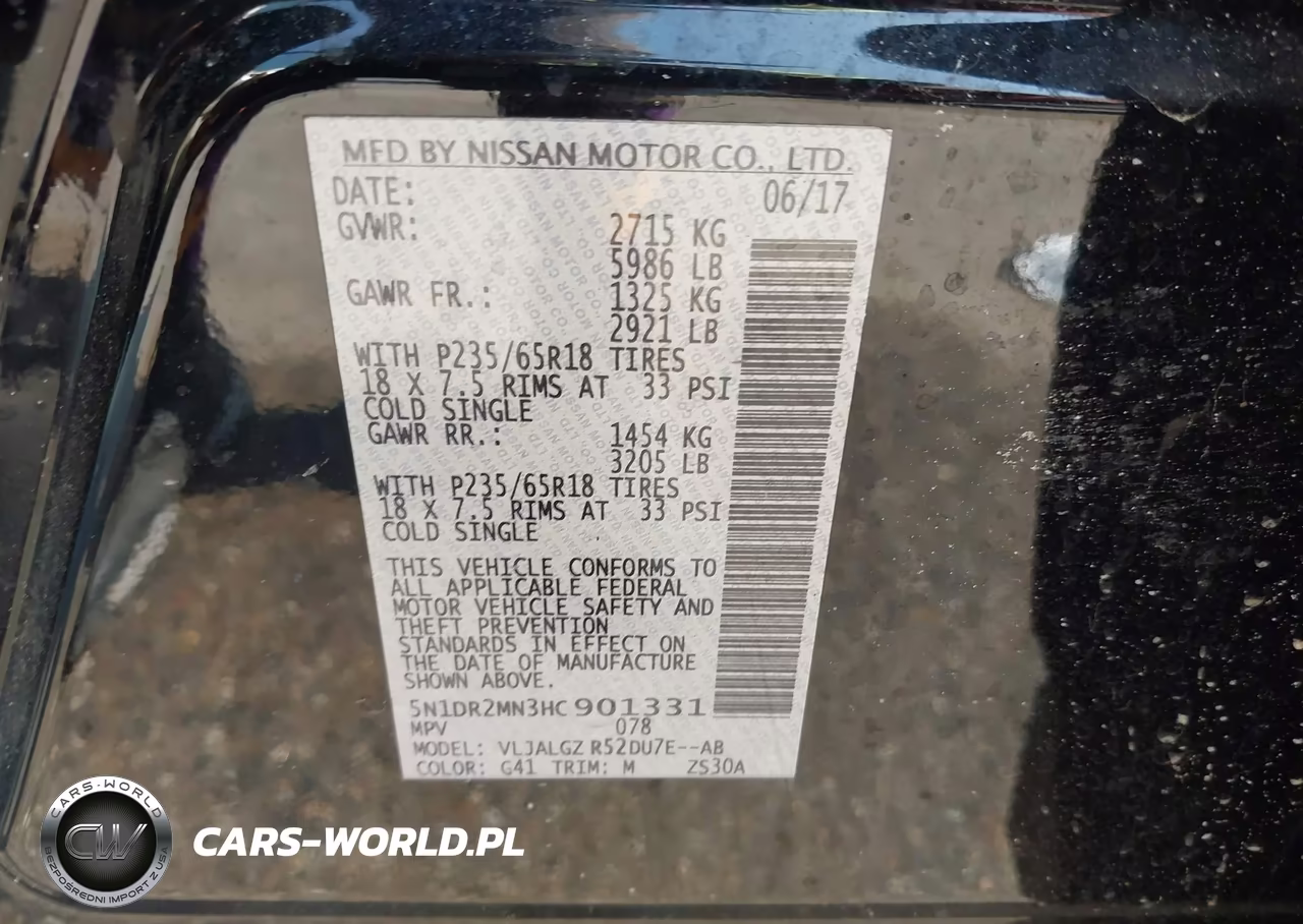 2017 Nissan Pathfinder Sl VIN:5N1DR2MN3HC901331 - 9