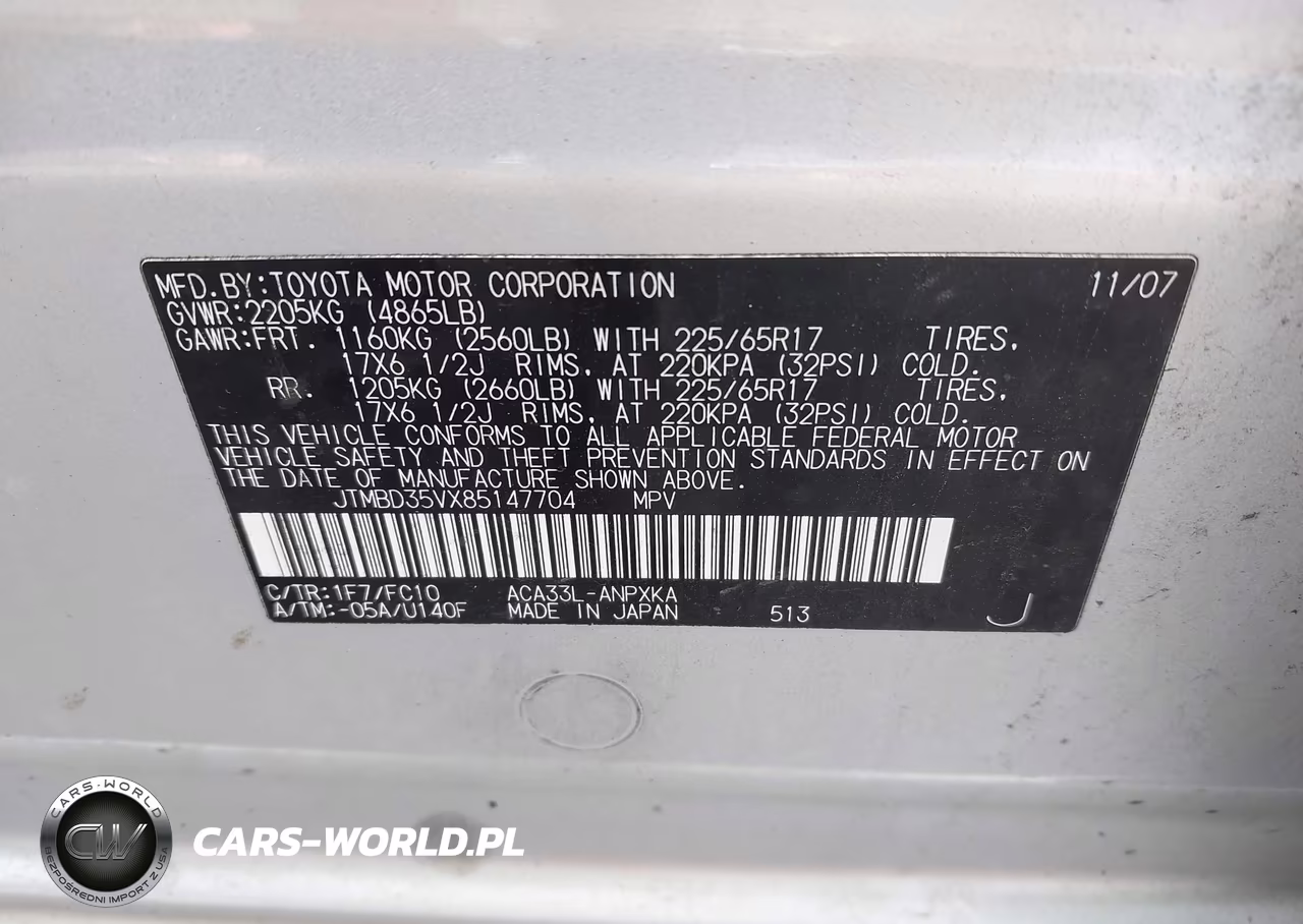2008 Toyota Rav4 VIN:JTMBD35VX85147704 - 9