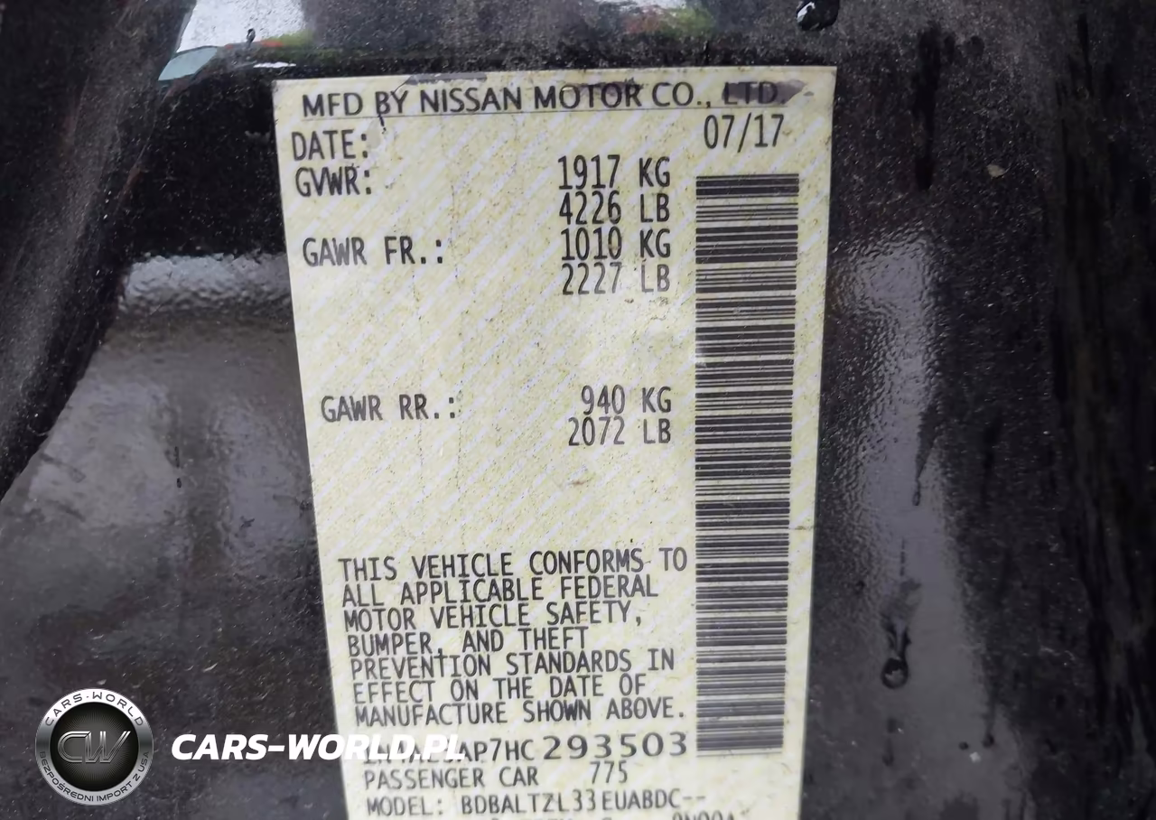 2017 Nissan Altima 2.5 Sl VIN:1N4AL3AP7HC293503 - 9