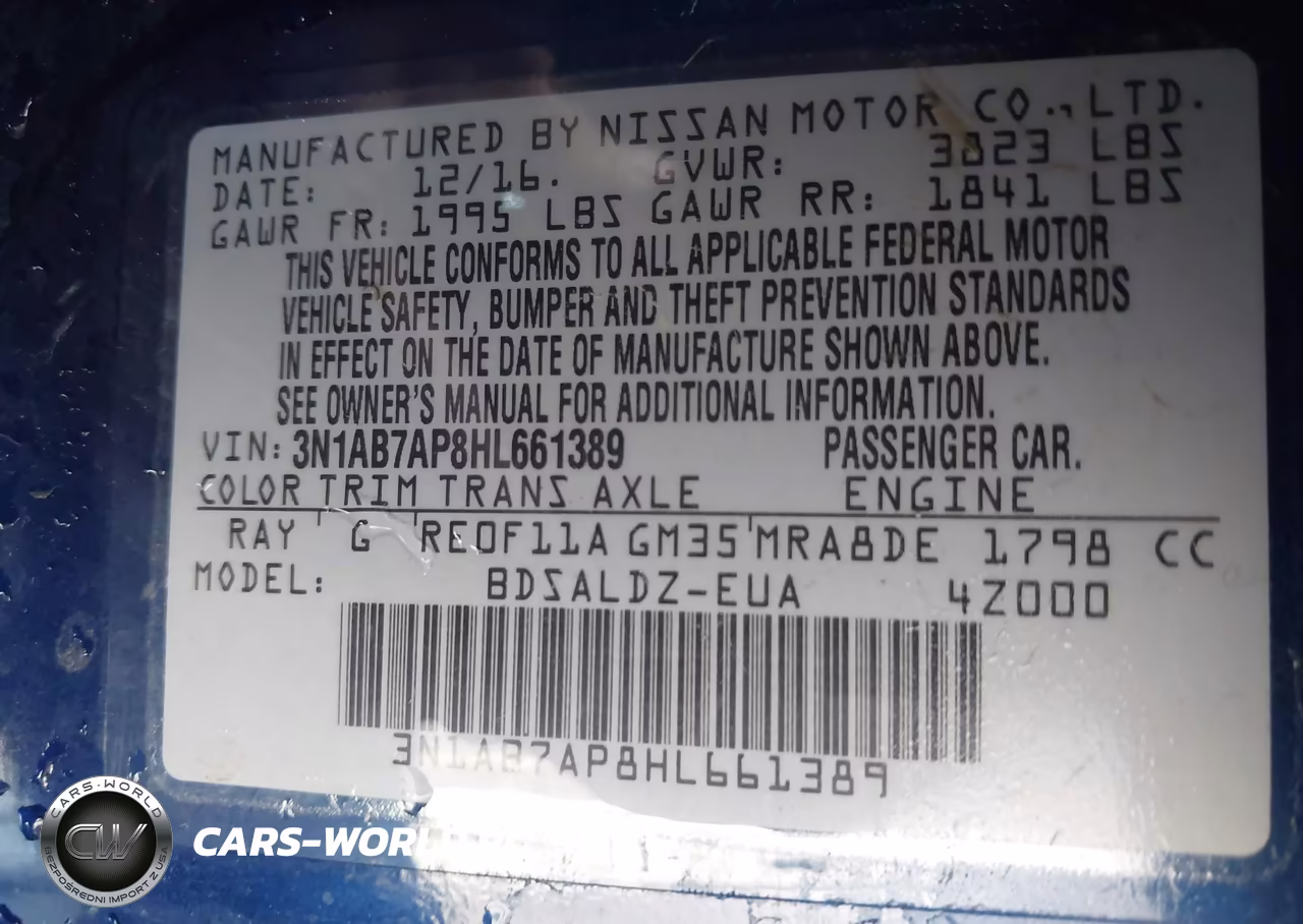 2017 Nissan Sentra Sv VIN:3N1AB7AP8HL661389 - 9