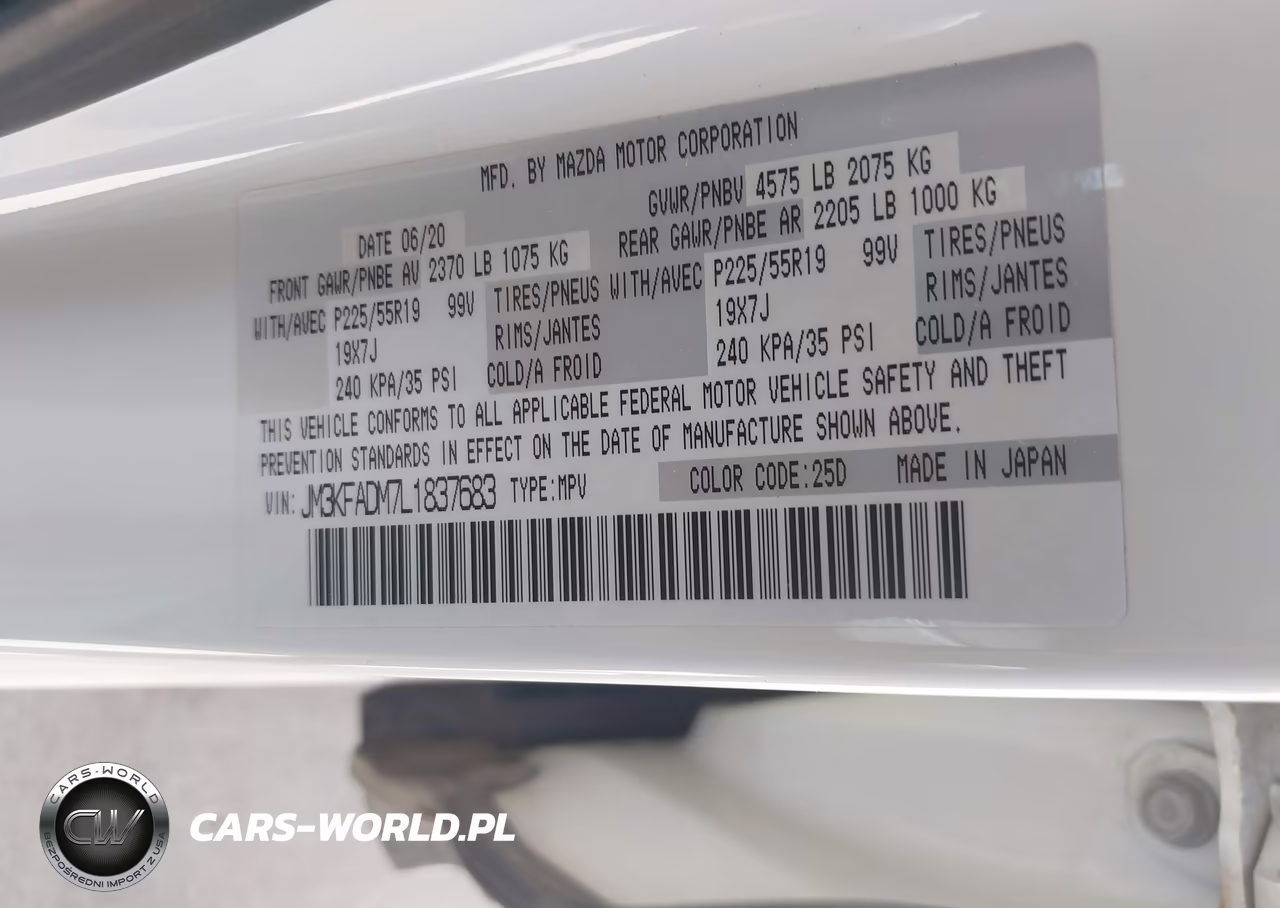 2020 Mazda Cx-5 Grand Touring VIN:JM3KFADM7L1837683 - 9