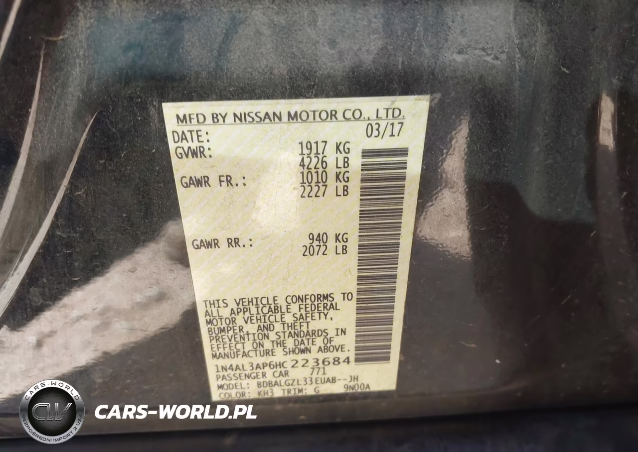 2017 Nissan Altima 2.5 S VIN:1N4AL3AP6HC223684 - 9