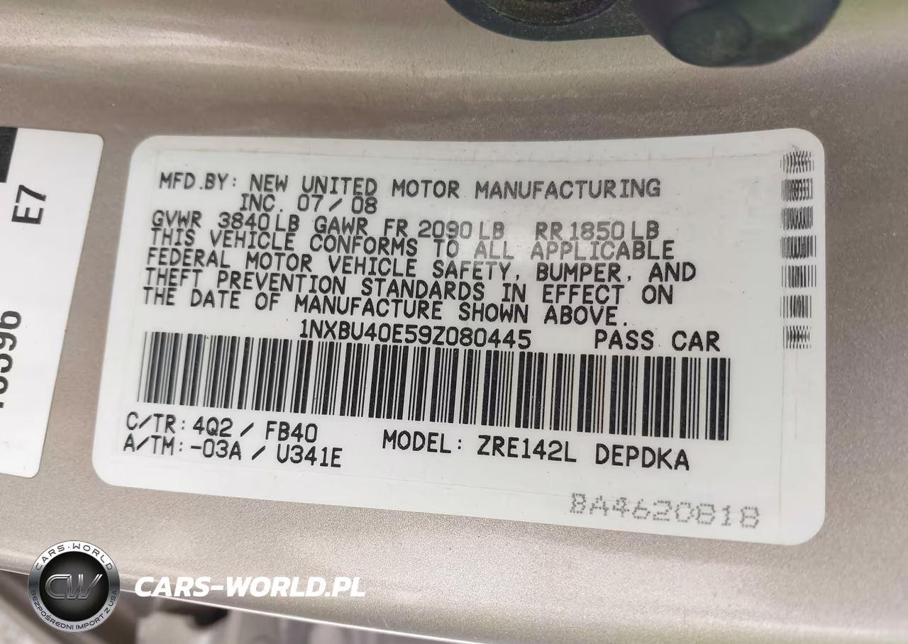2009 Toyota Corolla Le VIN:1NXBU40E59Z080445 - 9