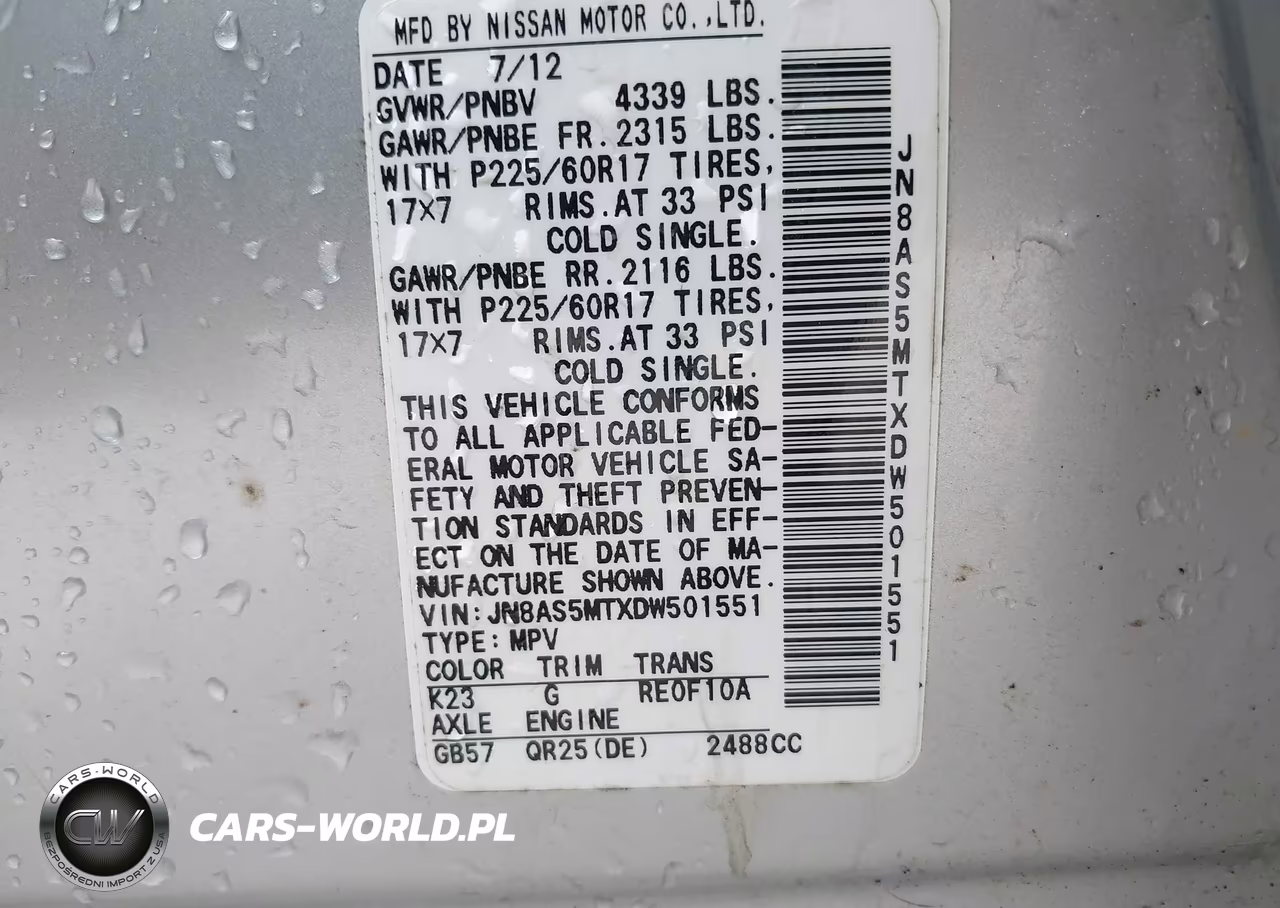 2013 Nissan Rogue Sv VIN:JN8AS5MTXDW501551 - 9