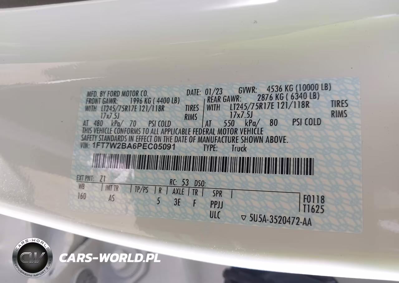2023 Ford F250 Super Duty VIN:1FT7W2BA6PEC05091 - 4