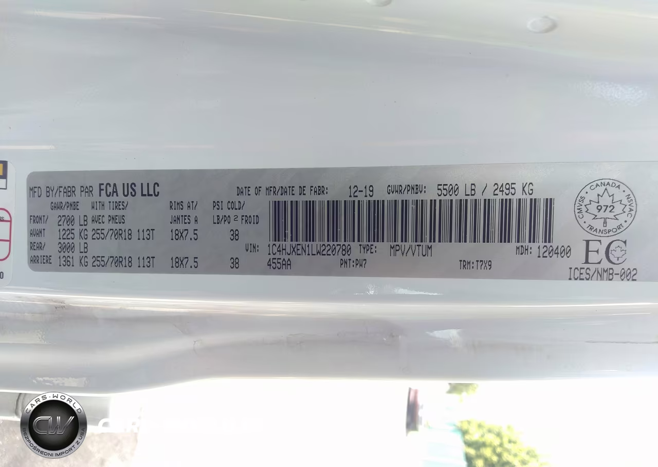 2020 Jeep Wrangler VIN:1C4HJXEN1LW220780 - 9