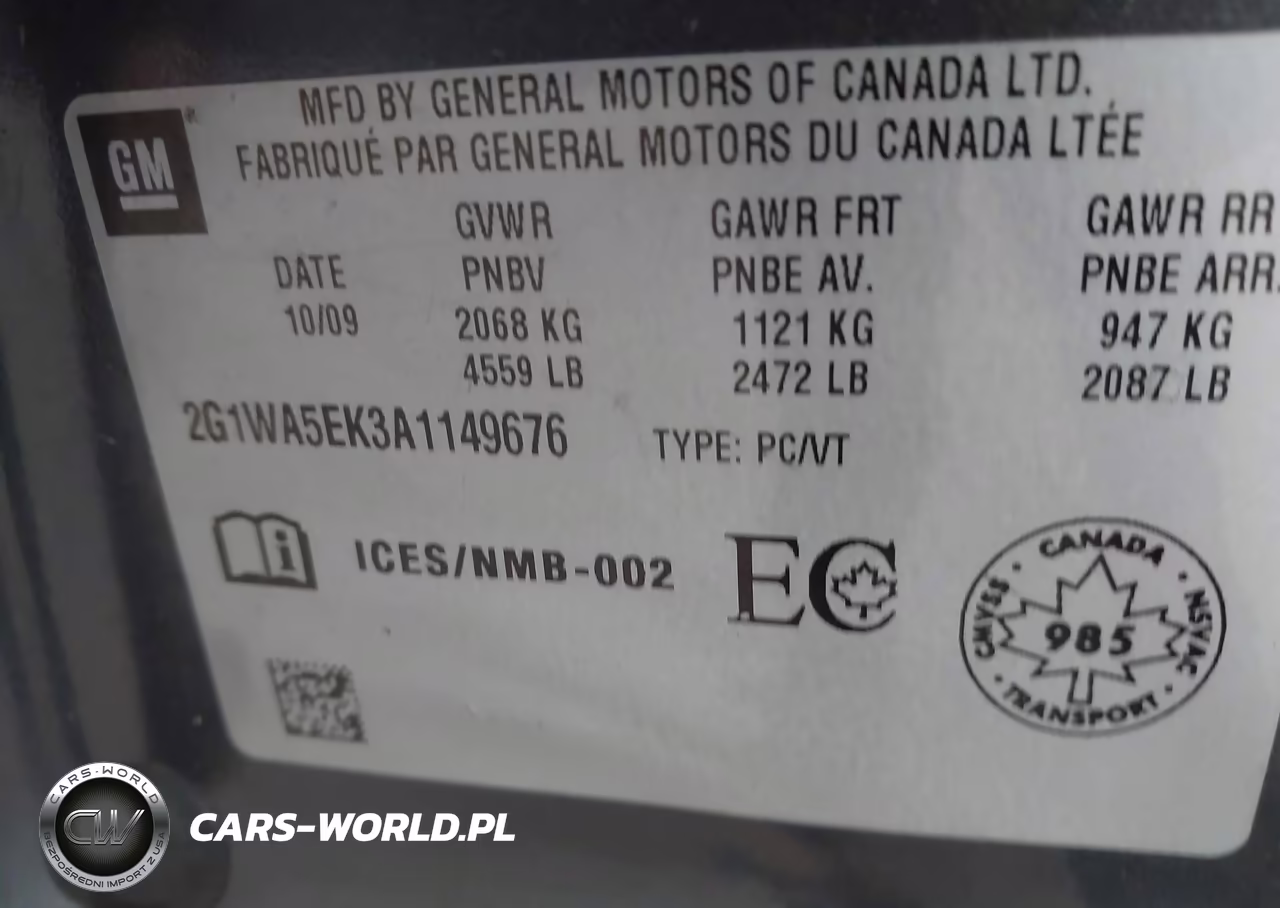 2010 Chevrolet Impala Ls VIN:2G1WA5EK3A1149676 - 9