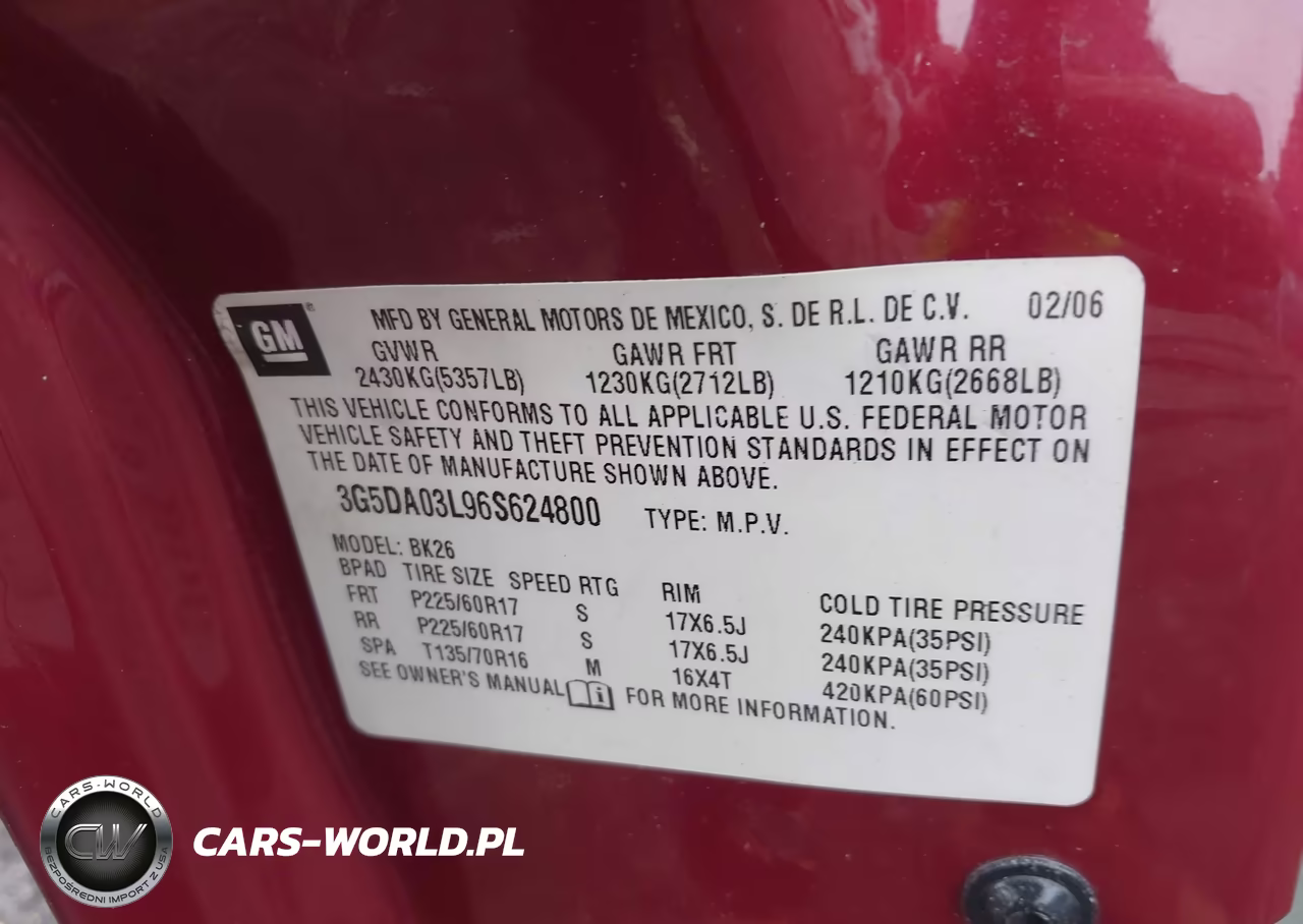2006 Buick Rendezvous Cx VIN:3G5DA03L96S624800 - 9