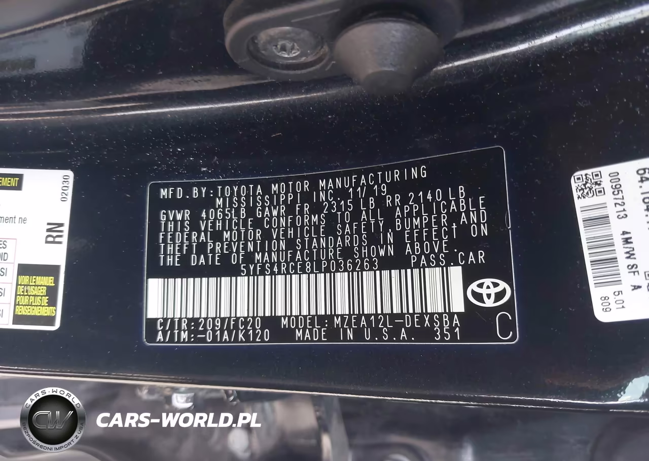 2020 Toyota Corolla Se Nightshade Edition VIN:5YFS4RCE8LP036263 - 9