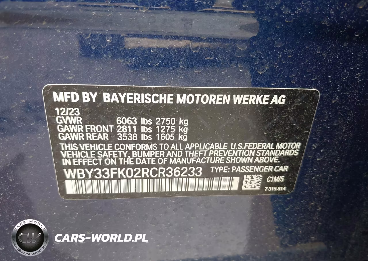 2024 BMW I5 Edrive40 VIN:WBY33FK02RCR36233 - 8