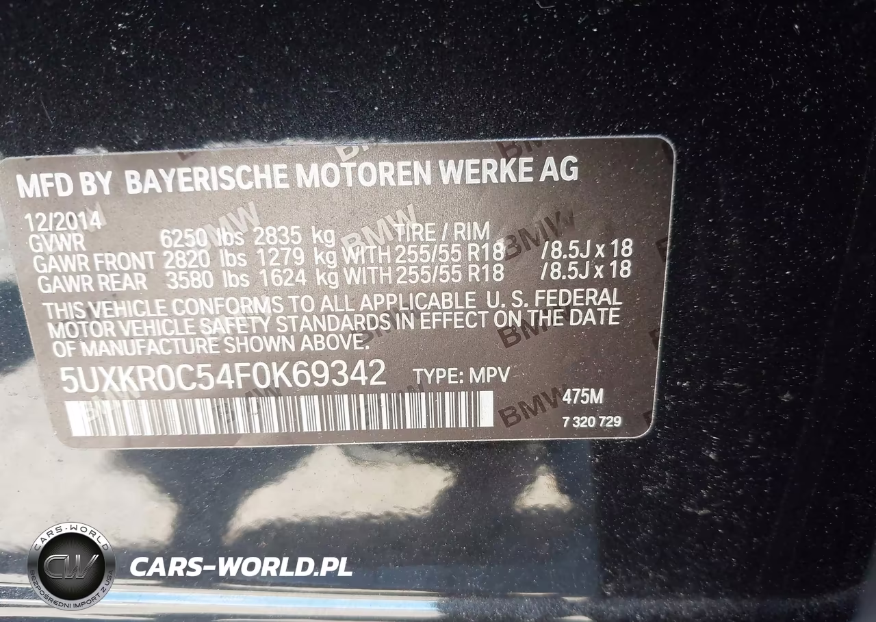 2015 BMW X5 xDrive35I VIN:5UXKR0C54F0K69342 - 9