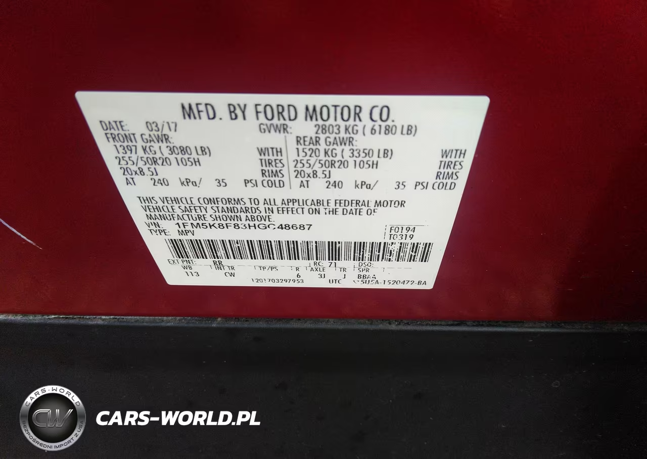 2017 Ford Explorer Limited VIN:1FM5K8F83HGC48687 - 9