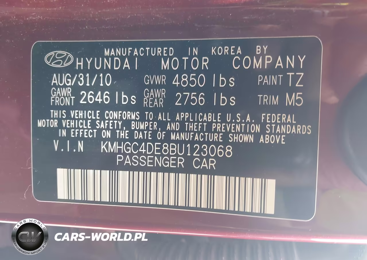2011 Hyundai Genesis 3.8 VIN:KMHGC4DE8BU123068 - 9