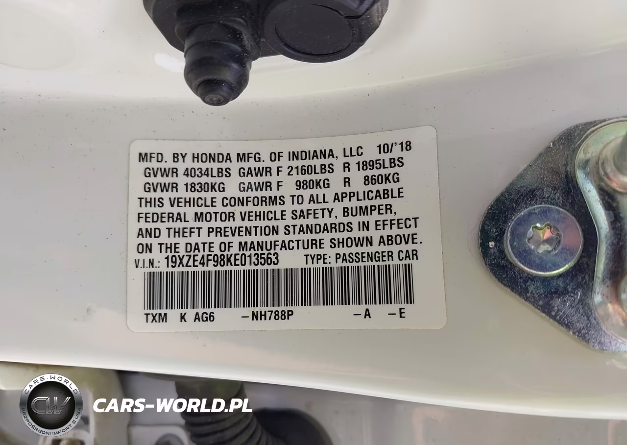 2019 Honda Insight Touring VIN:19XZE4F98KE013563 - 9