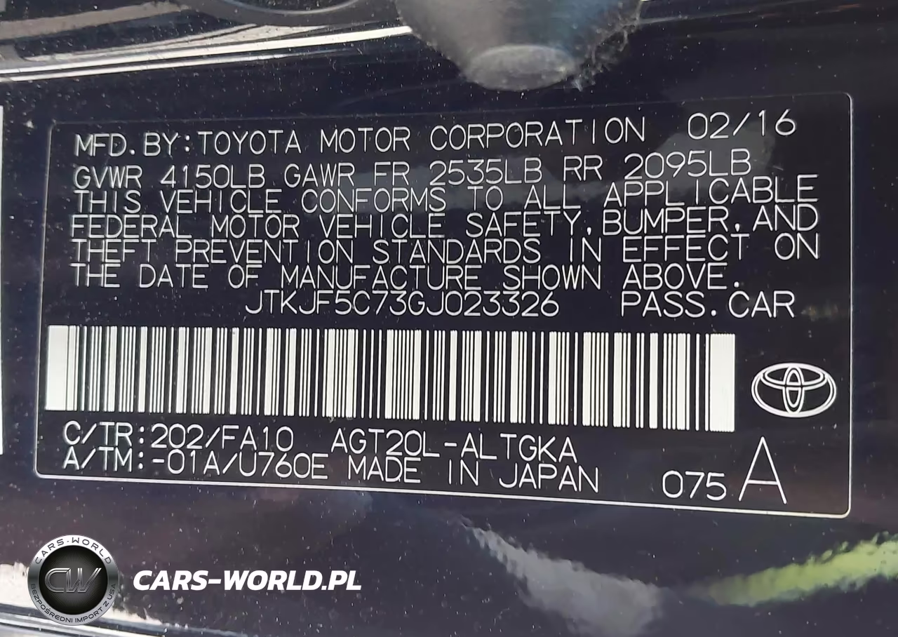 2016 Scion Tc VIN:WBAVB13506PT09431 - 9